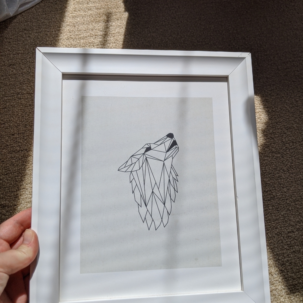 Geographic Howl Wolf Print